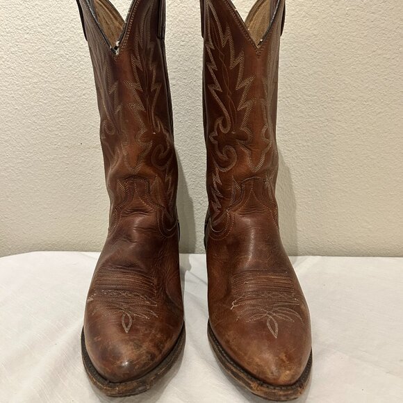 Vintage Dan Post El Paso Cowboy Boots | Men’s Size 10.5D | Distressed Leather - Picture 1 of 5